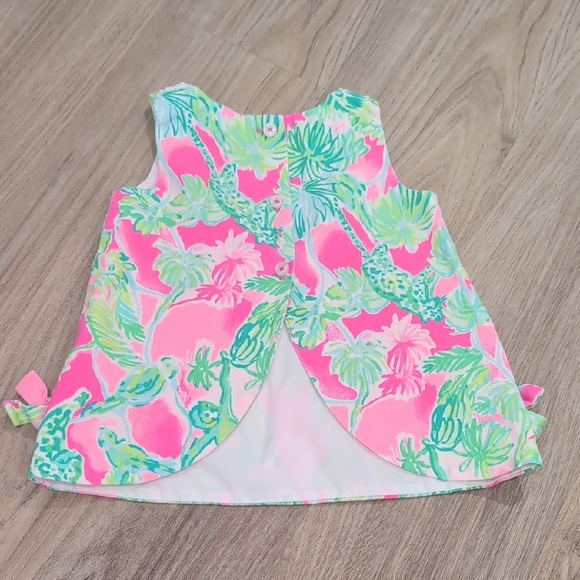 Lilly Pulitzer Pink And Green Dress Size 3-6m - Picture 2 of 3